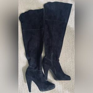 STEVE MADDEN OTK HIDDEN PLATFORM SUEDE BOOTS